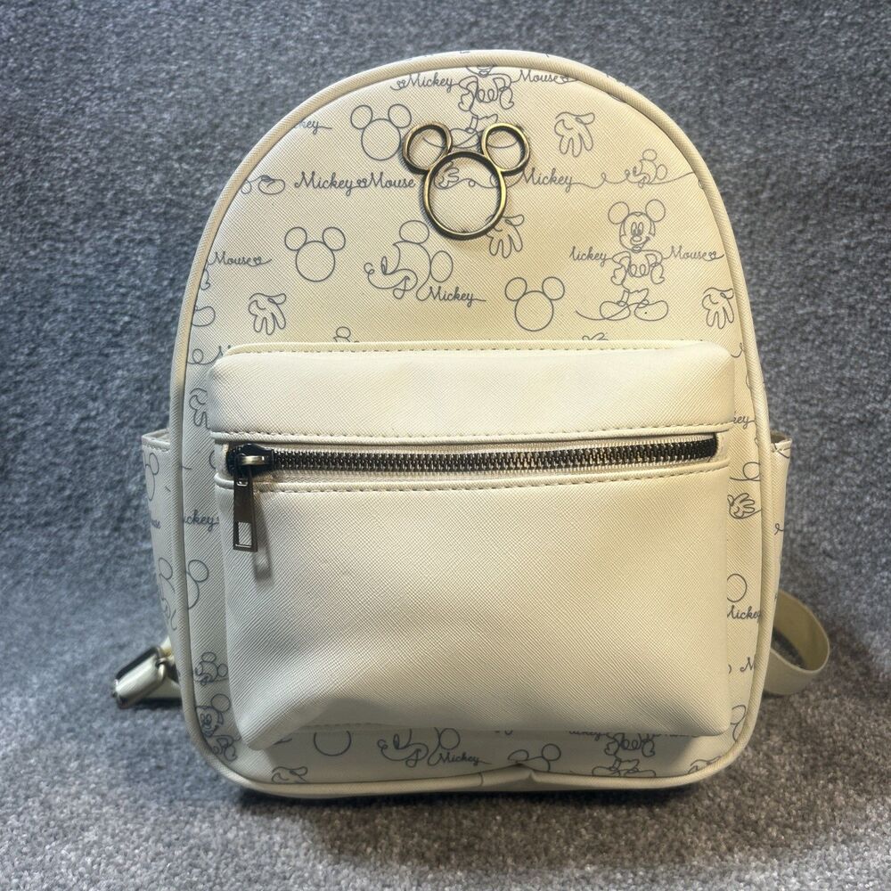 Disney Mini Cream Line Art Backpack Mickey Mouse NEW
